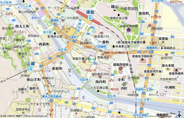 有）山田コンタクトレンズ研究所付近の地図